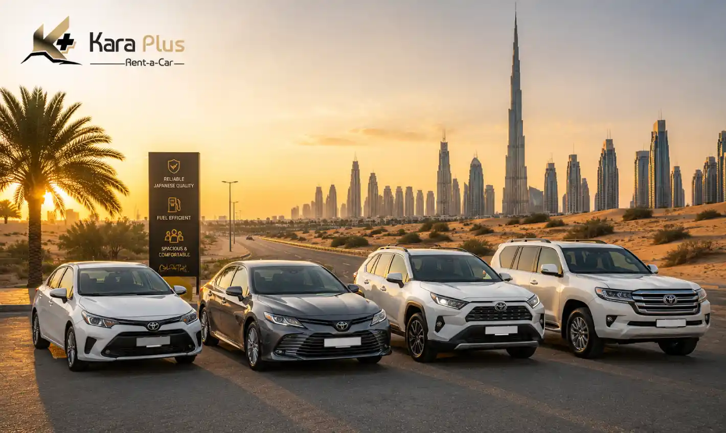 Rent toyota in dubai with karaplus